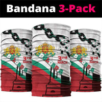 Bulgaria Liberation Day Neck Gaiter Happy 3rd March Shipka Monument Curve Flag