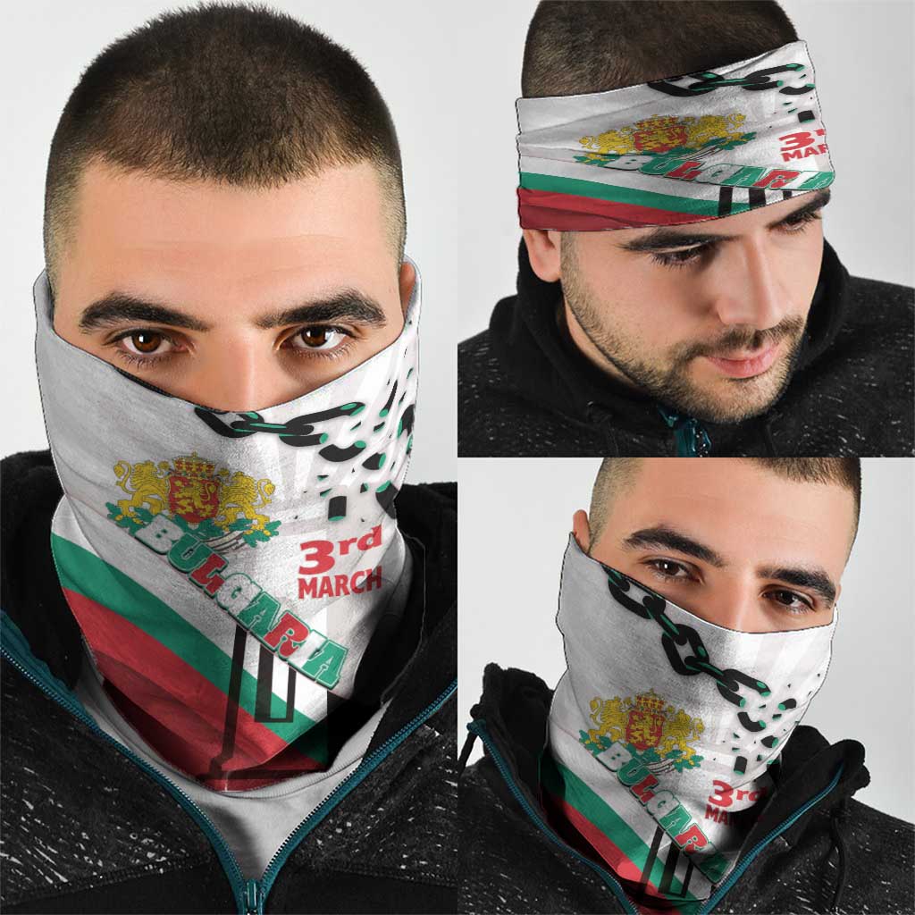 Bulgaria Liberation Day Neck Gaiter Happy 3rd March Shipka Monument Curve Flag