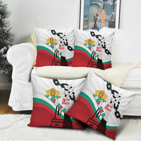 Bulgaria Liberation Day Pillow Cover Happy 3rd March Shipka Monument Curve Flag