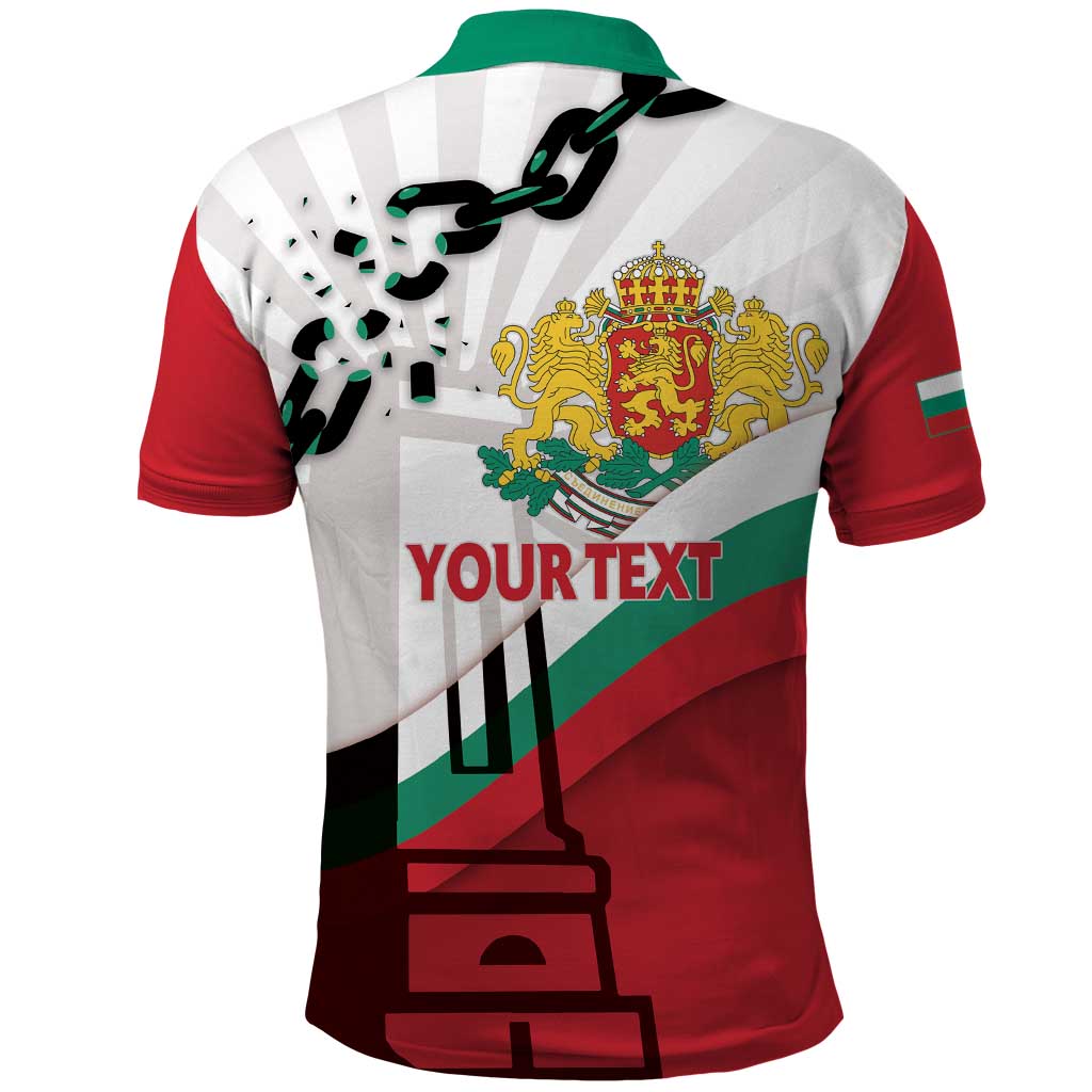 Personalized Bulgaria Liberation Day Polo Shirt Happy 3rd March Shipka Monument Curve Flag