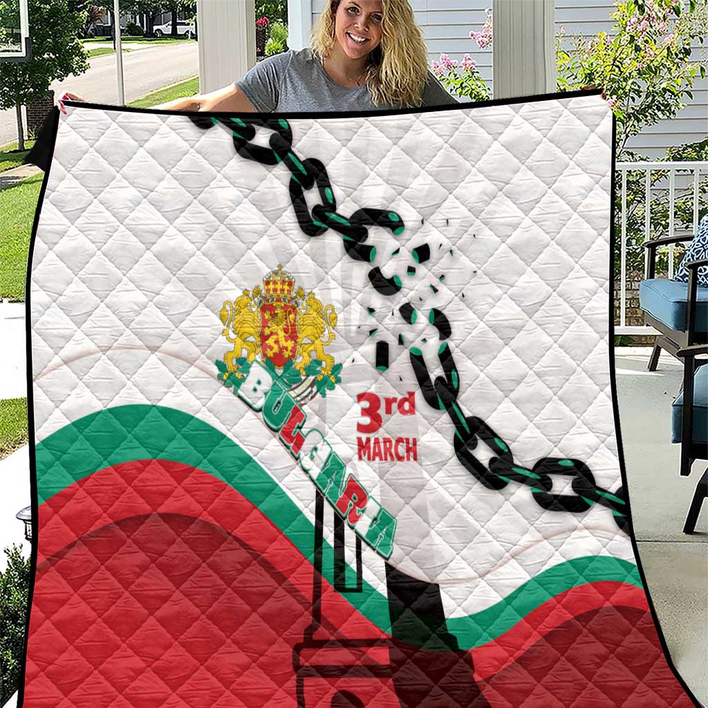Bulgaria Liberation Day Quilt Happy 3rd March Shipka Monument Curve Flag