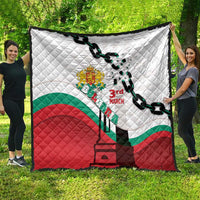 Bulgaria Liberation Day Quilt Happy 3rd March Shipka Monument Curve Flag