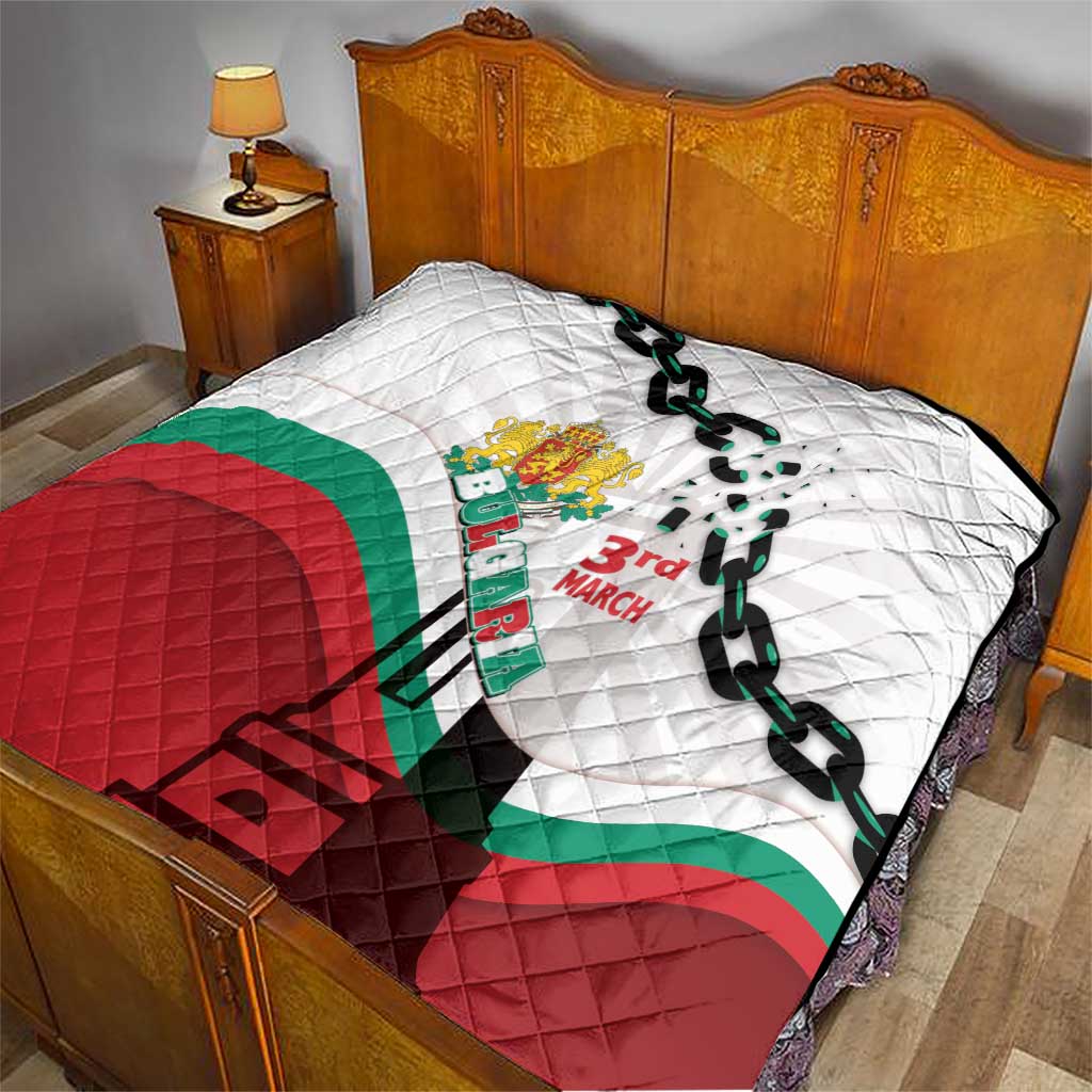 Bulgaria Liberation Day Quilt Happy 3rd March Shipka Monument Curve Flag