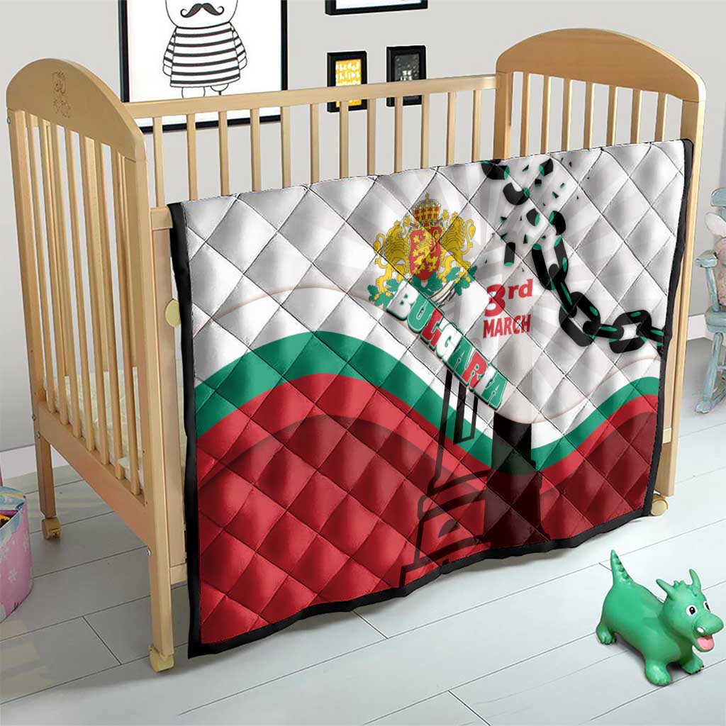 Bulgaria Liberation Day Quilt Happy 3rd March Shipka Monument Curve Flag