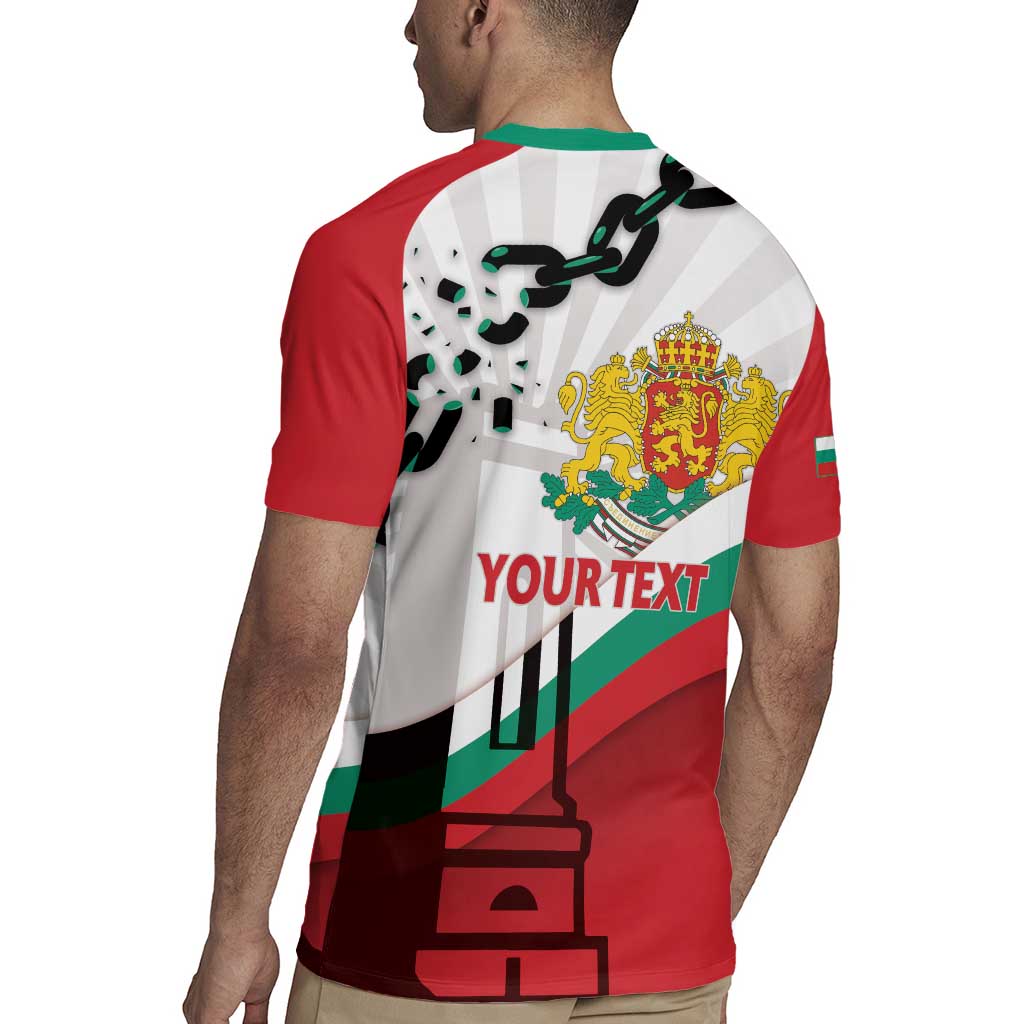 Personalized Bulgaria Liberation Day Rugby Jersey Happy 3rd March Shipka Monument Curve Flag