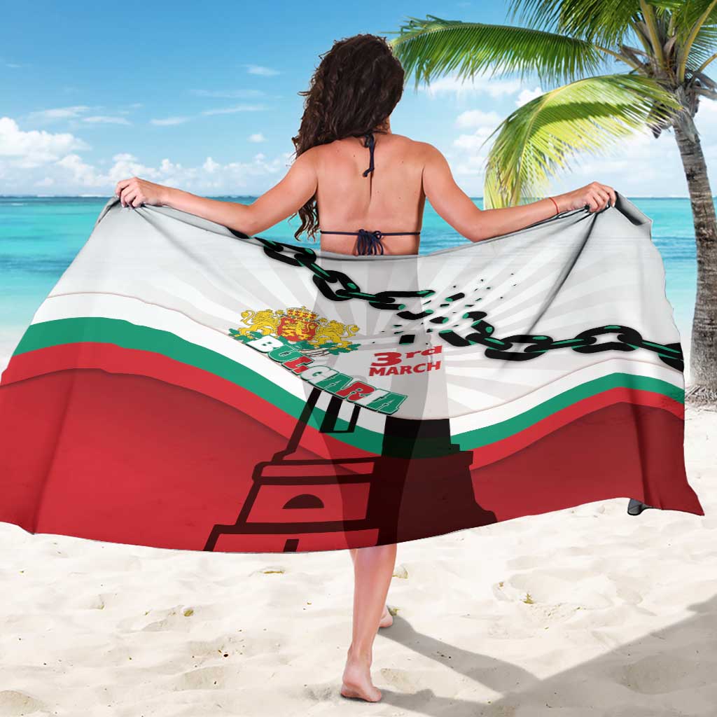 Bulgaria Liberation Day Sarong Happy 3rd March Shipka Monument Curve Flag
