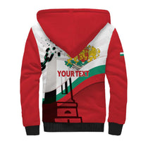 Personalized Bulgaria Liberation Day Sherpa Hoodie Happy 3rd March Shipka Monument Curve Flag