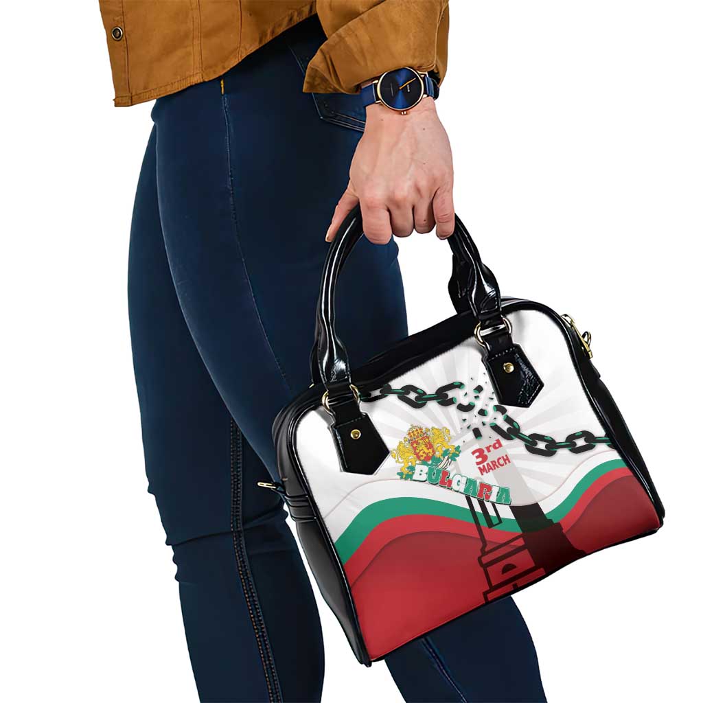 Bulgaria Liberation Day Shoulder Handbag Happy 3rd March Shipka Monument Curve Flag