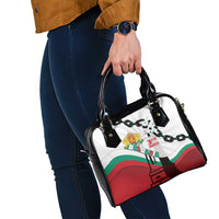 Bulgaria Liberation Day Shoulder Handbag Happy 3rd March Shipka Monument Curve Flag
