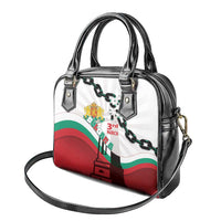 Bulgaria Liberation Day Shoulder Handbag Happy 3rd March Shipka Monument Curve Flag