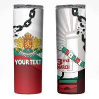 Personalized Bulgaria Liberation Day Skinny Tumbler Happy 3rd March Shipka Monument Curve Flag