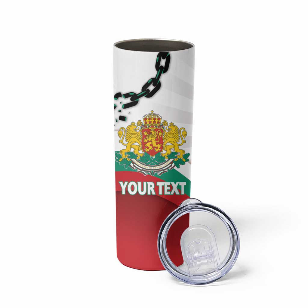 Personalized Bulgaria Liberation Day Skinny Tumbler Happy 3rd March Shipka Monument Curve Flag
