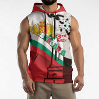 Personalized Bulgaria Liberation Day Sleeveless Hoodie Happy 3rd March Shipka Monument Curve Flag