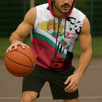 Personalized Bulgaria Liberation Day Sleeveless Zip Hoodie Happy 3rd March Shipka Monument Curve Flag