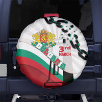 Bulgaria Liberation Day Spare Tire Cover Happy 3rd March Shipka Monument Curve Flag