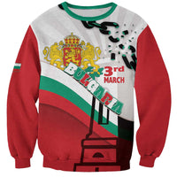 Personalized Bulgaria Liberation Day Sweatshirt Happy 3rd March Shipka Monument Curve Flag