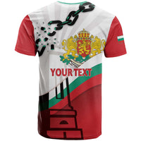 Personalized Bulgaria Liberation Day T Shirt Happy 3rd March Shipka Monument Curve Flag