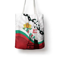 Bulgaria Liberation Day Tote Bag Happy 3rd March Shipka Monument Curve Flag