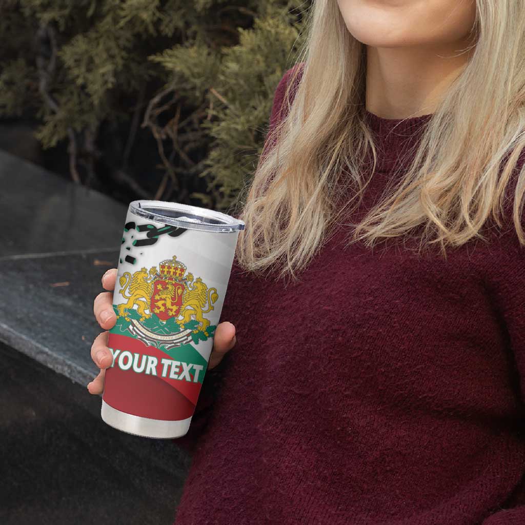 Personalized Bulgaria Liberation Day Tumbler Cup Happy 3rd March Shipka Monument Curve Flag