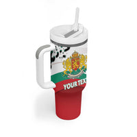 Personalized Bulgaria Liberation Day Tumbler With Handle Happy 3rd March Shipka Monument Curve Flag