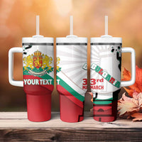 Personalized Bulgaria Liberation Day Tumbler With Handle Happy 3rd March Shipka Monument Curve Flag