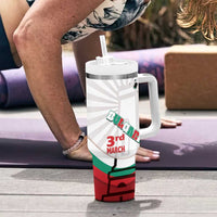 Personalized Bulgaria Liberation Day Tumbler With Handle Happy 3rd March Shipka Monument Curve Flag