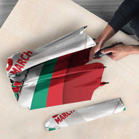 Bulgaria Liberation Day Umbrella Happy 3rd March Shipka Monument Curve Flag