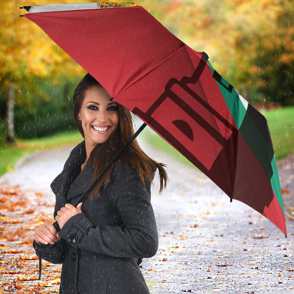Bulgaria Liberation Day Umbrella Happy 3rd March Shipka Monument Curve Flag