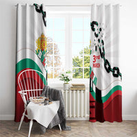 Bulgaria Liberation Day Window Curtain Happy 3rd March Shipka Monument Curve Flag