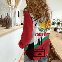 Personalized Bulgaria Liberation Day Women Casual Shirt Happy 3rd March Shipka Monument Curve Flag