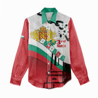 Personalized Bulgaria Liberation Day Women Casual Shirt Happy 3rd March Shipka Monument Curve Flag