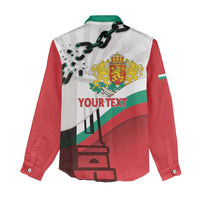 Personalized Bulgaria Liberation Day Women Casual Shirt Happy 3rd March Shipka Monument Curve Flag