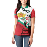 Personalized Bulgaria Liberation Day Women Polo Shirt Happy 3rd March Shipka Monument Curve Flag