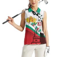 Personalized Bulgaria Liberation Day Women Sleeveless Polo Shirt Happy 3rd March Shipka Monument Curve Flag