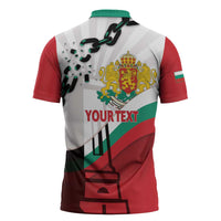 Personalized Bulgaria Liberation Day Zipper Polo Shirt Happy 3rd March Shipka Monument Curve Flag