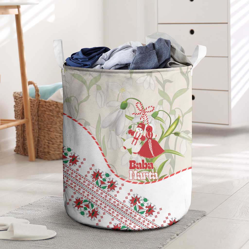 Baba Marta Bulgaria Laundry Basket Martenitsa Snowdrop Shevitsa Folk Pattern