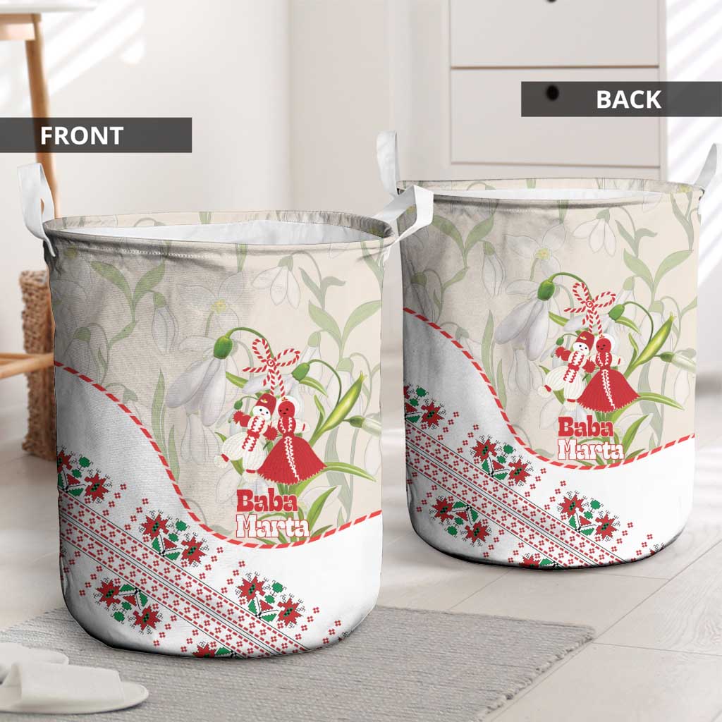 Baba Marta Bulgaria Laundry Basket Martenitsa Snowdrop Shevitsa Folk Pattern