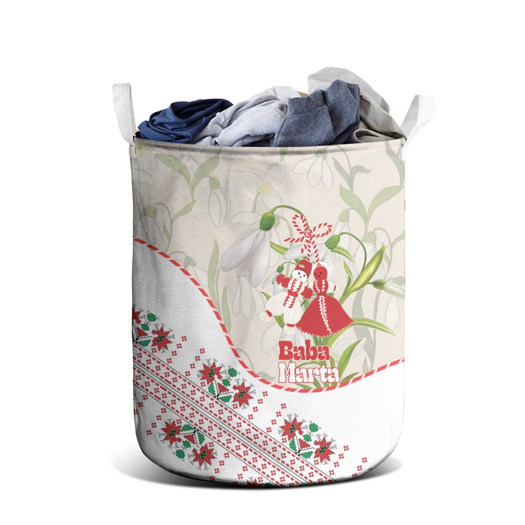 Baba Marta Bulgaria Laundry Basket Martenitsa Snowdrop Shevitsa Folk Pattern