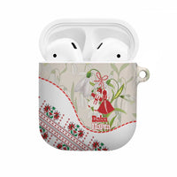 Baba Marta Bulgaria AirPods Case Martenitsa Snowdrop Shevitsa Folk Pattern
