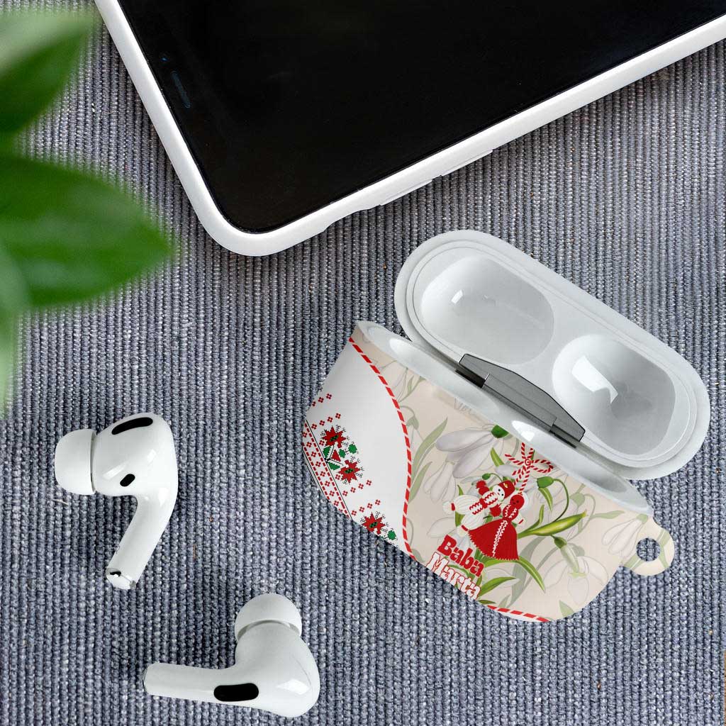 Baba Marta Bulgaria AirPods Case Martenitsa Snowdrop Shevitsa Folk Pattern