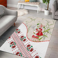 Baba Marta Bulgaria Area Rug Martenitsa Snowdrop Shevitsa Folk Pattern