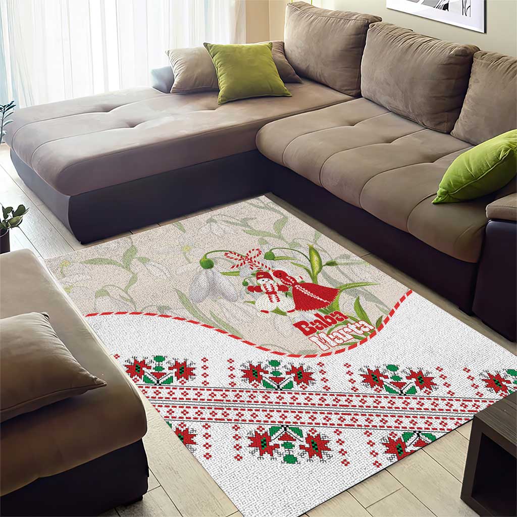 Baba Marta Bulgaria Area Rug Martenitsa Snowdrop Shevitsa Folk Pattern