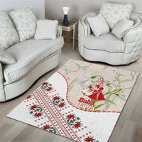 Baba Marta Bulgaria Area Rug Martenitsa Snowdrop Shevitsa Folk Pattern