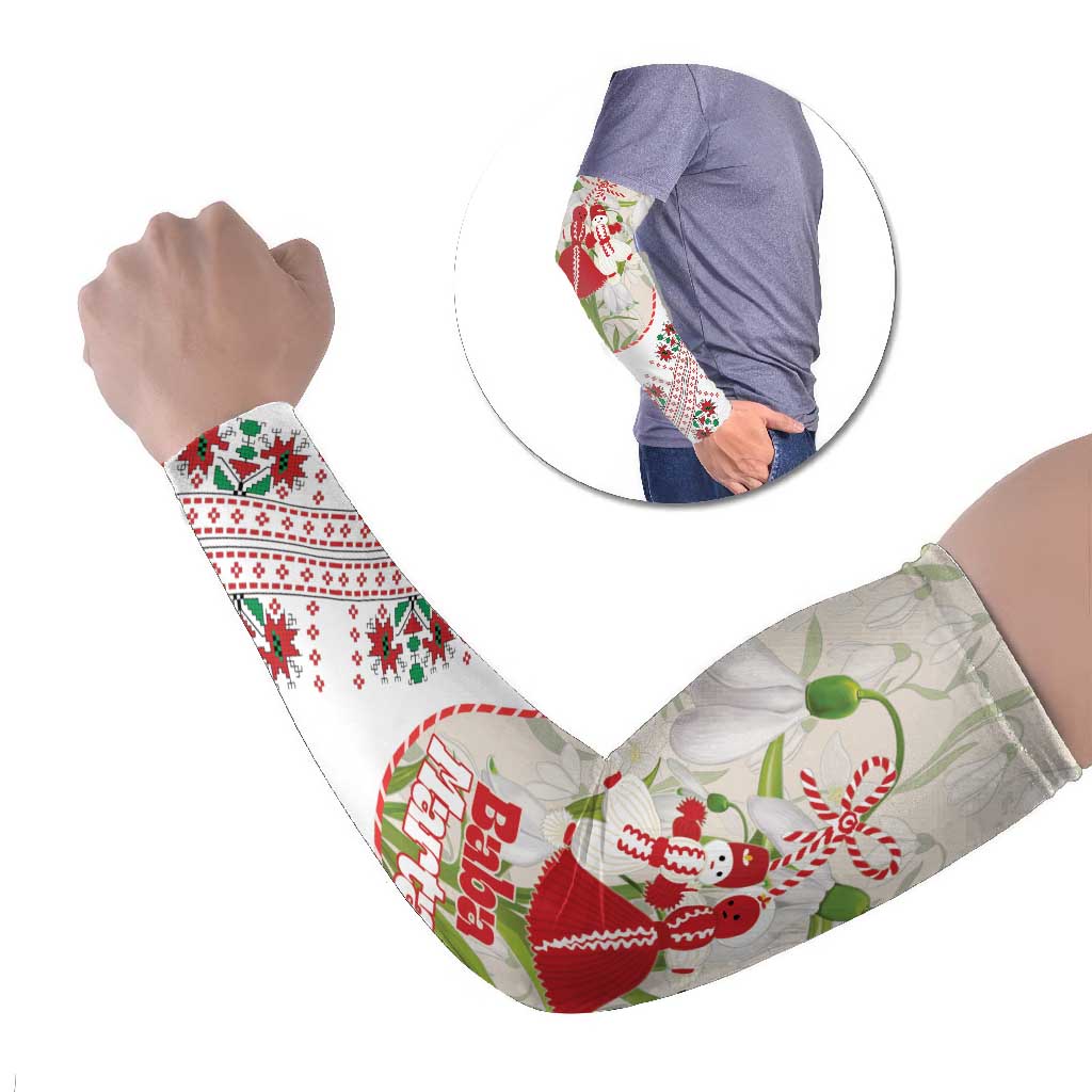 Baba Marta Bulgaria Arm Sleeves Martenitsa Snowdrop Shevitsa Folk Pattern