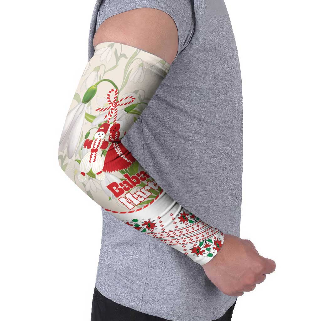 Baba Marta Bulgaria Arm Sleeves Martenitsa Snowdrop Shevitsa Folk Pattern