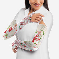 Baba Marta Bulgaria Arm Sleeves Martenitsa Snowdrop Shevitsa Folk Pattern