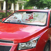 Baba Marta Bulgaria Auto Sun Shade Martenitsa Snowdrop Shevitsa Folk Pattern