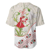 Baba Marta Bulgaria Baseball Jersey Martenitsa Snowdrop Shevitsa Folk Pattern