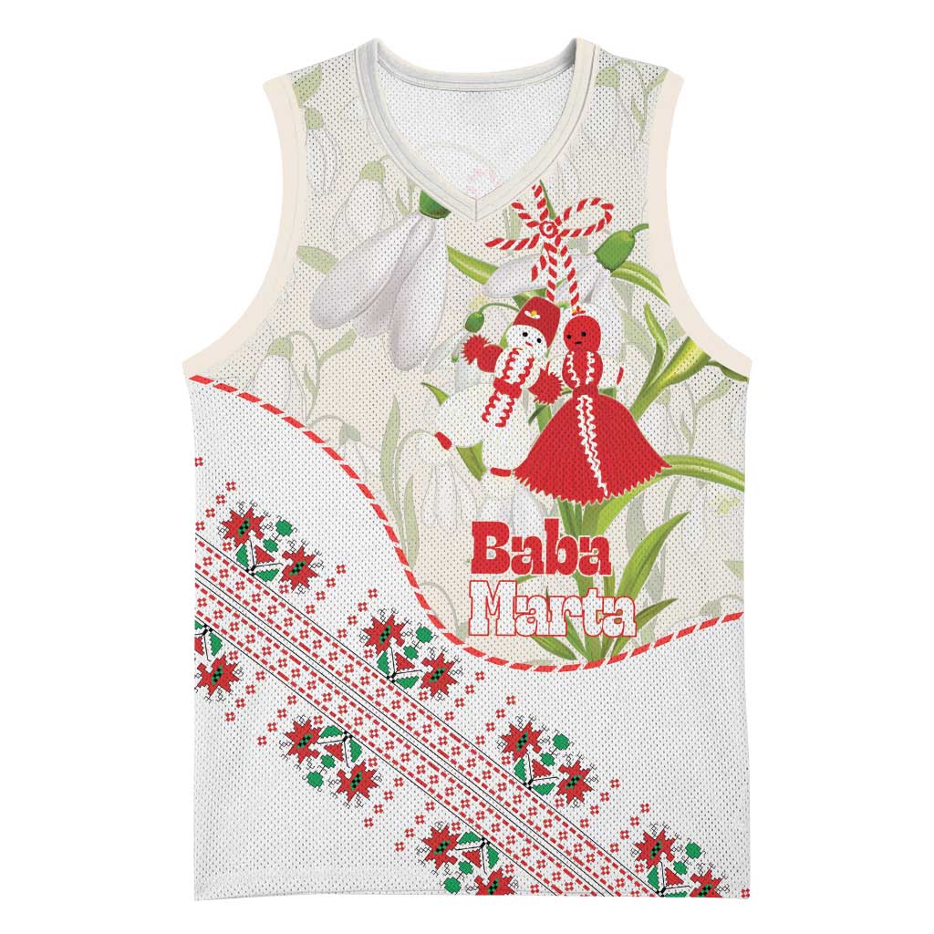 Baba Marta Bulgaria Basketball Jersey Martenitsa Snowdrop Shevitsa Folk Pattern