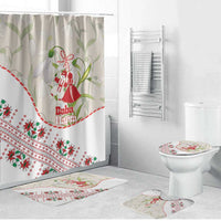 Baba Marta Bulgaria Bathroom Set Martenitsa Snowdrop Shevitsa Folk Pattern
